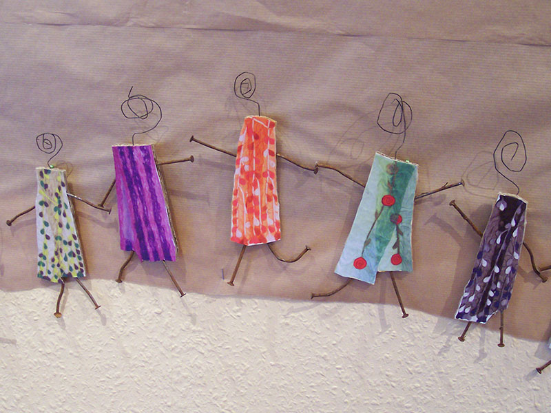 Wand-Deko. Recycling-Look.