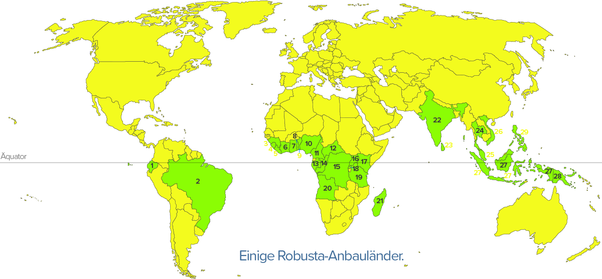 Robusta-Anbauländer.