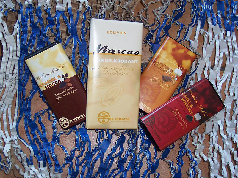 Fair gehandelte El Puente Schokoladen.