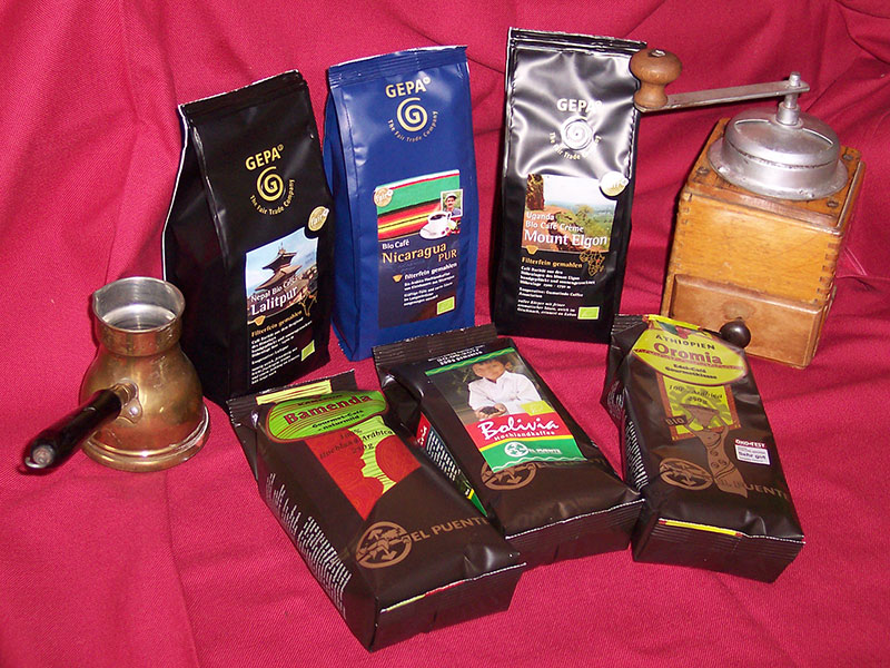 Fair gehandelte Kaffees.