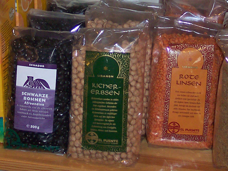 Fair gehandelte H&uuml;lsenfr&uuml;chte.