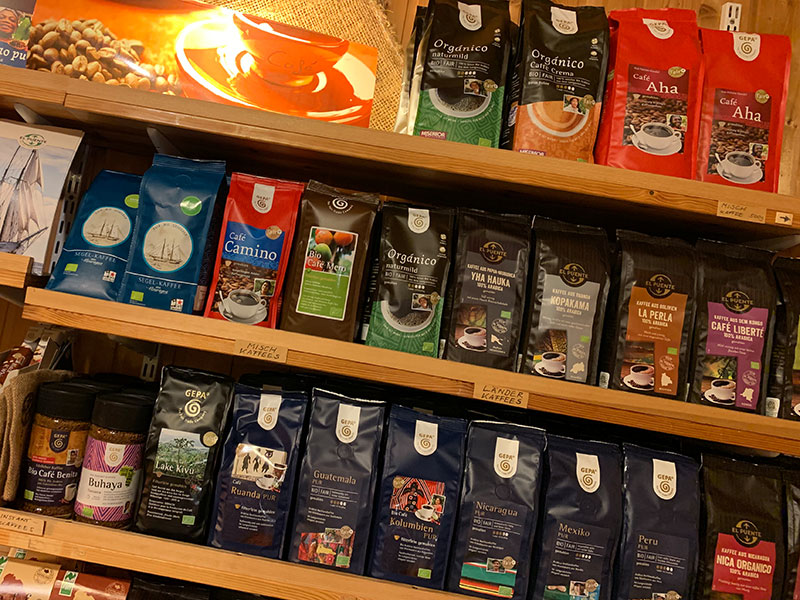 Unser großes faires Kaffeesortiment.