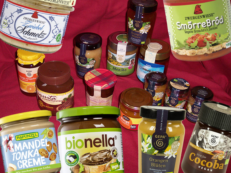 Süße und herzhafte Aufstriche aus dem Weltladen.