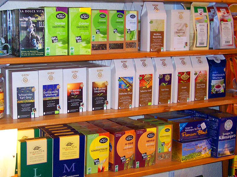 Teespezialitäten, bio und fair.