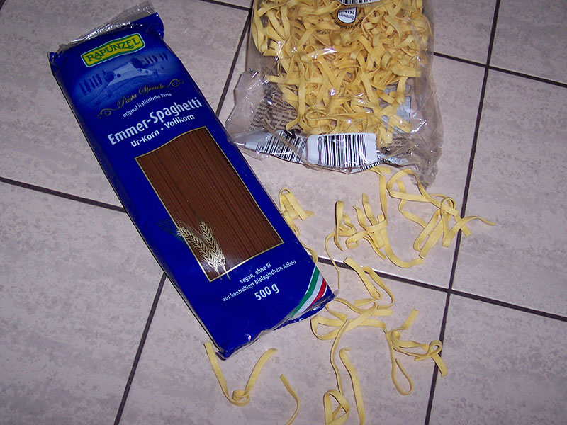 Emmer- und Frischei-Nudeln.