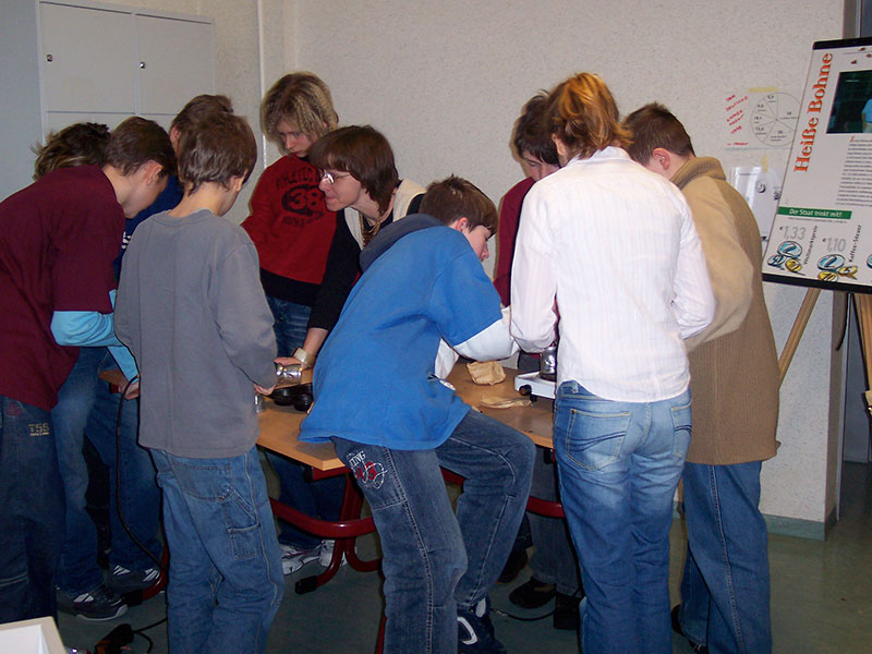 Kaffeeparcours mit einer Schulklasse.