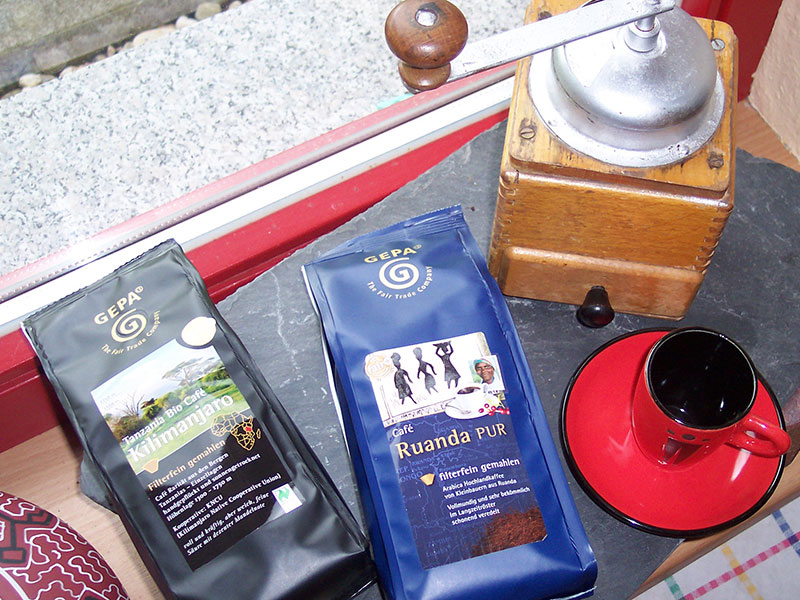 Fair gehandelte Kaffees von der GEPA.