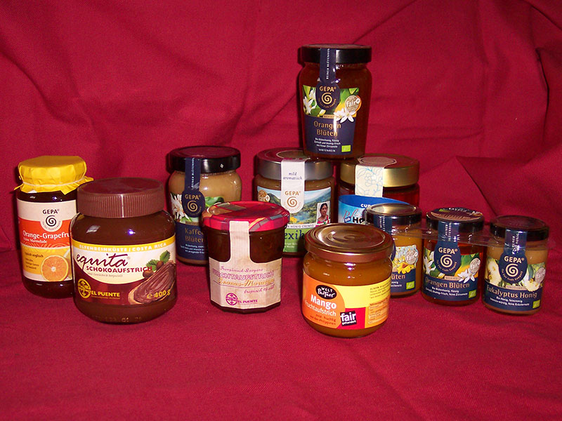 Honig, Marmelade, Schokocreme.