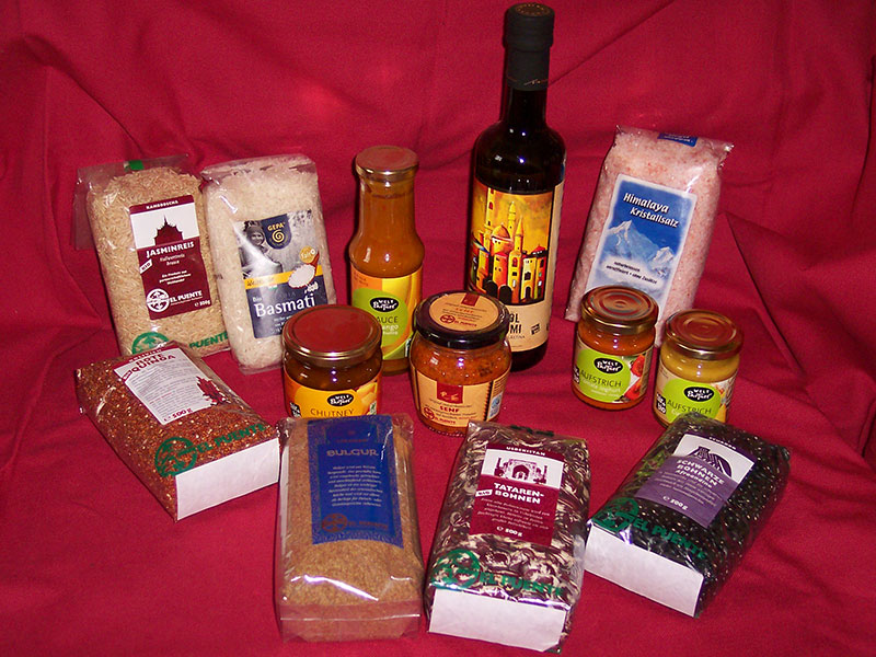 Fair gehandelte Lebensmittel.