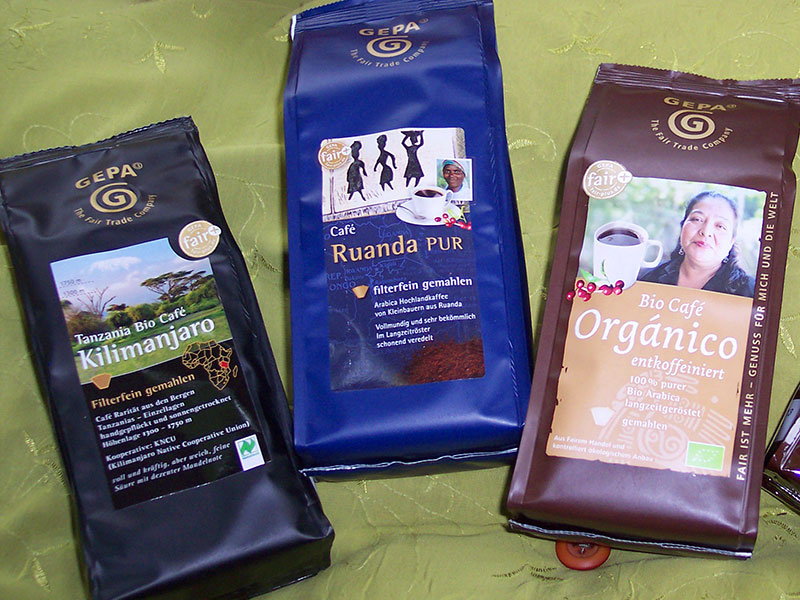 Fair gehandelte Kaffees.