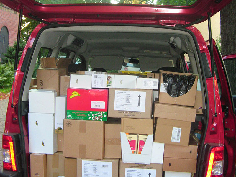 Zurück vom Einkauf in der FAIRE.