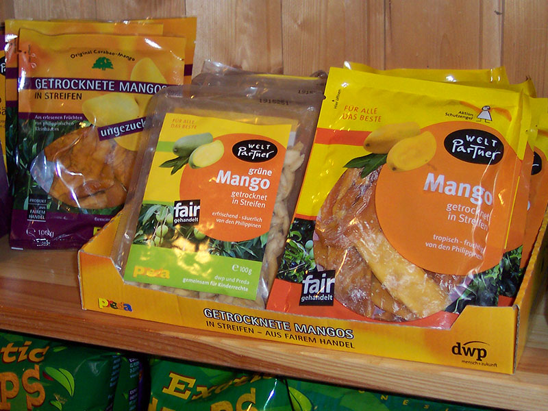 Fair gehandelte Mangoprodukte von WeltPartner.