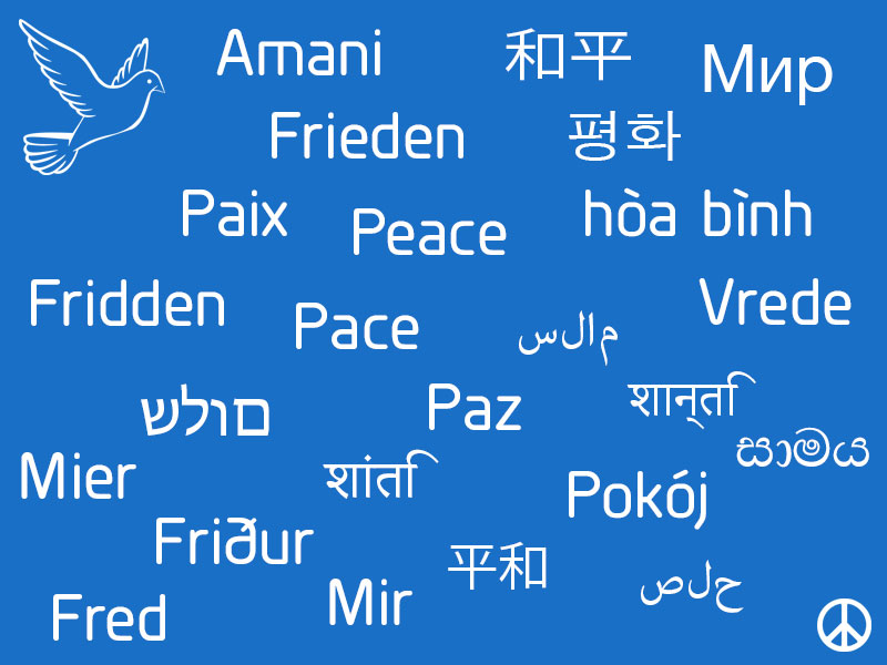 Für Frieden und Solidarität.